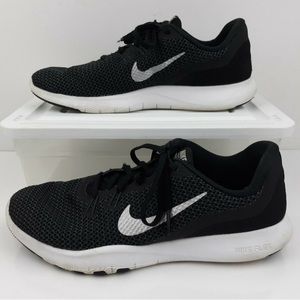 NIKE Flex TR 7 Women's Size 10 Cross Training Shoes Black/Silver 898479 001